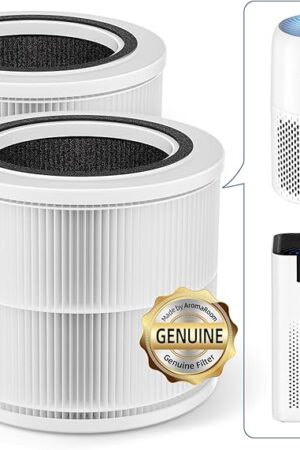 Core Mini Replacement Filter Compatible with LEVOIT Core Mini Air Purifier,Core Mini-P, True HEPA Replacement Filter, Replace Part #Core Mini-RF, Replacement for AromaRoom AP100/AP102, 2 Filter