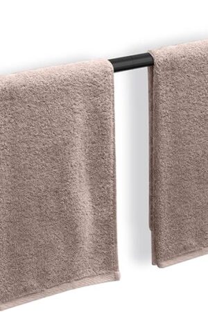 Bathroom Towel Bar, 24 Inch Towel Racks for Bathroom Wall Mounted, Heavy Duty Hand Towel Holder Organizer, Modern Home Decor Towel Rod, Matte Black Single Bar