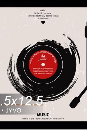 Vinyl Record Frame for the Wall Display Album Cover, Black 12.5 x 12.5 Frame for any 12 Inch LP Record with Cover - 1 Pack/Black