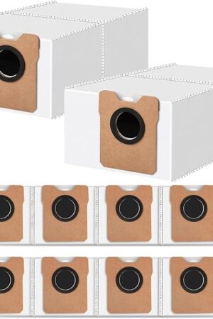 10-Pack Dust Bags for Eufy C20 Omni, Compatible C20 Bags, C10 Auto-Empty Bags Durable & Long-Lasting Accessories for Efficient Cleaning (10 Pack Dust Bags Replacement)