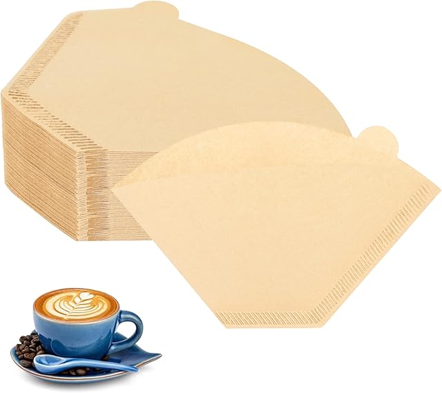 Coffee Filters 2, Set of 200 Disposable #2 Cone Coffee Filter Unbleached Natural Coffee Filters 2 Cone Paper for Pour Over Coffer Makers/Coffee Dripper Cones(2-6 Cups)