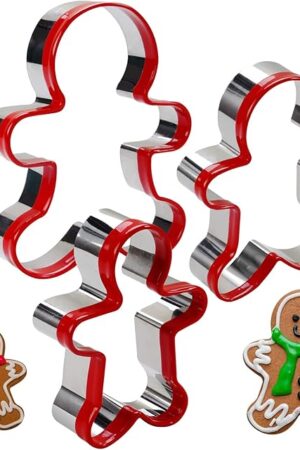 Cookie Cutters Set of 3, Gingerbread Man Cookie Cutter Tools