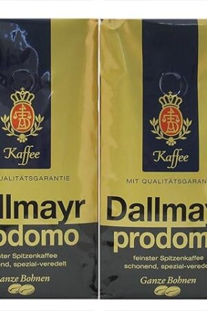 Dallmayr Prodomo Whole Beans Coffee 2 Packs X 17.6oz/500g (Pack of 2)