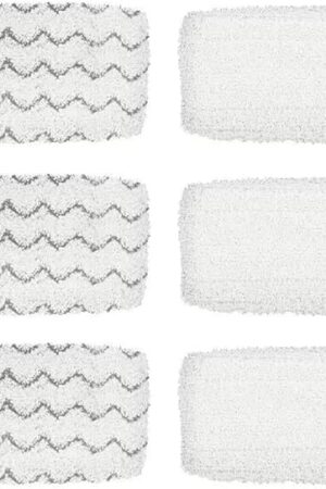 BettaWell Steam Mop Refill Pads Compatible with Bissell 1252 1606670 1543 1652 1132M 1530 11326 Symphony Hard Floor Vacuum Steam Cleaner Series (Pack of 6)