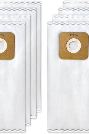 8 Pack Type A HEPA Vacuum Bags for Riccar Most Vibrance, R-Series, 2000/4000 & Simplicity Symmetry, S20EZM, 5000/6000 Upright Vacuum Cleaners, Part RAH-6/SAH-6