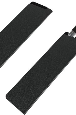 2 Pcs Knife Covers or Sleeves 8" x 2.2" Knife Edge Guard Universal Waterproof Kitchen Knife Sheath, Chef Knife Sheath, Plastic Knife Cover for Kitchen Knives, Black