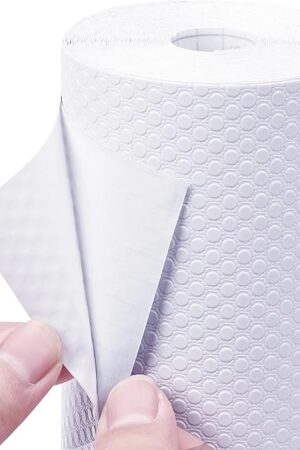 Cabinet Shelf Liner Peel and Stick: Self Adhesive Cabinets Paper - 15.7 in x 12 FT Non-Slip White Drawers Liners - Easy to Cut, Removable, PABUSIOR Cupboard Liner for Pantry Shelves, Countertops