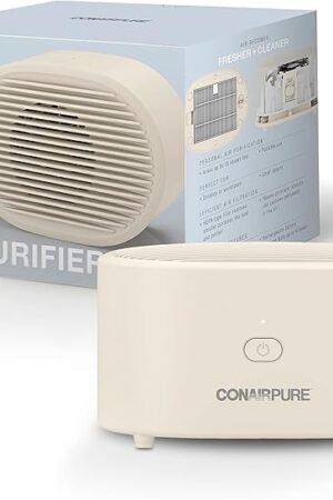 Conair Portable Small Air Purifier, Rechargeable Corded/Cordless, HEPA Air Filter, Allergy Relief, Dust, Pollen, Odor Control, Bedroom, Dorm Room, Small Room