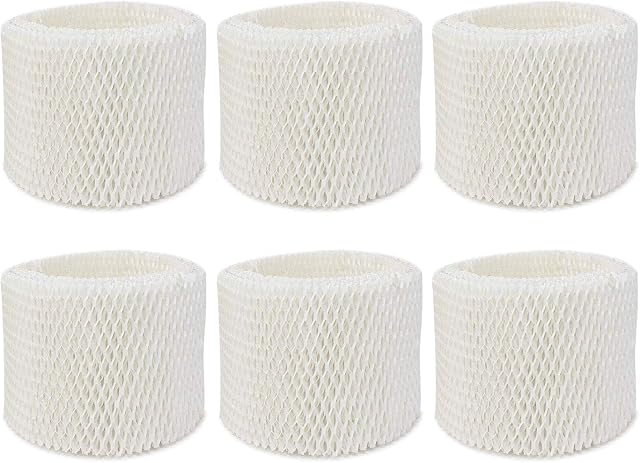 Extolife 6 Pack WF2 Humidifier Filters for Vicks Humidifier V3100 V3500 V3600 V3700 V3800 V3850 V3900, for Honeywell HCM-350 HCM-630 HCM-300T, for Kaz 3020, for Sunbeam 1118 1119, ECM-250i, ECM-500
