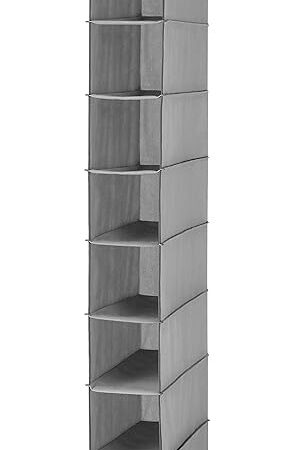 Whitmor Hanging Shoe Shelves - 8 Section - Closet Organizer - Grey