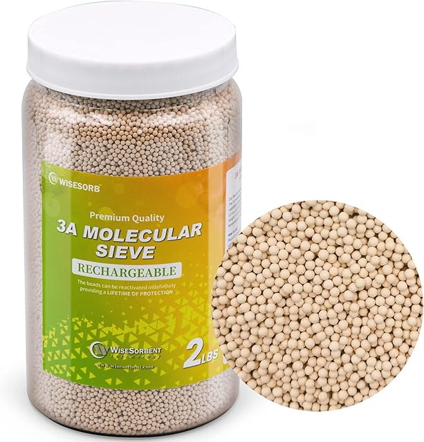 2 LBS 3A Molecular Sieve Desiccant Beads, Dehumidifier Moisture Absorbers