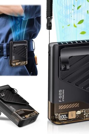 Waist Fan Personal Cooling Fan Portable Clip-On Under Shirt Belt Neck Handheld Desktop