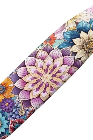 Boho Flower Hummingbird Ironing Board Cover and Pad Soft Ironing Board Cover, Non Stick Scorch and Stain Resistant Standard Size 15x54 Inch with Elastic Edges