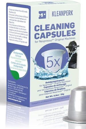 5 Cleaning Pods I Compatible With Nespresso Original Line Machines I Cleaning Kit for Better Tasting Coffee I Coffee Machine Cleaner I Easy and Safe to Use