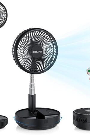 Belife X8 Portable Oscillating Desk Floor Fan Telescopic 7.7"