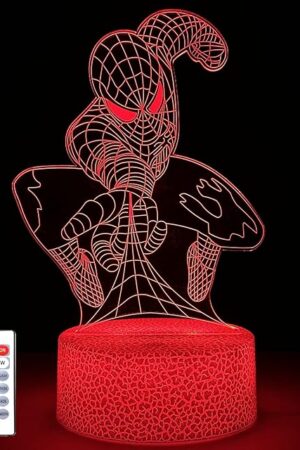 3D Night Light for Boys,16 Colors Dimmable Optical Illusion Lamp,Bedroom Decorations Bedside Lamp,Birthday Christmas Holiday Gifts for Man Teens Boys Girls Kids