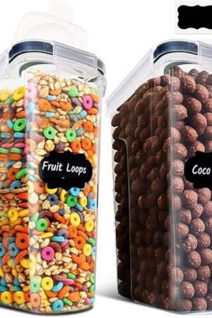 Cereal Storage Containers Set (6.3L / 213OZ) – Airtight Food Storage with Lids, Pantry Organizer for Rice, Sugar, Flour