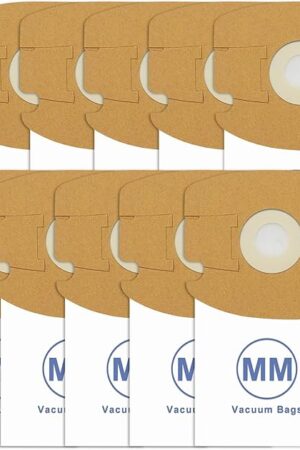10 Pack MM Vacuum Bags Replacement Compatible with Eureka Style MM Mighty Mite 3670 and 3680, 60295, 60295A, 60295B, 60295C, 60296 & 60297A Series Canister Vacuums