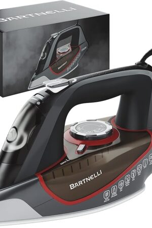 Bartnelli Pro Luxury Steam Iron for Clothes | New Powerful Steam Technology | Non-Stick Ceramic Soleplate, 1700 Watts with 3-Way Auto Shut Off, Premium Built Quality & Durability (Renewed)