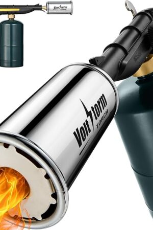 Cooking Torch Kitchen Blow Torch - Grill Gun Propane Torch with Upgraded Ignition System, Adjustable Flame, Culinary Torch, Sous Vide torch for Chefs Searing Meat, Steaks, Lighting Campfires, BBQ etc