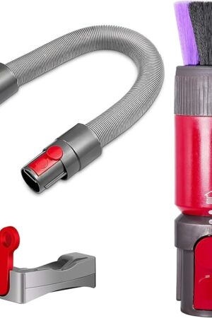 Dusting Brush + Flexible Extension Hose Compatible with Dyson V15 V7 V8 V11 V10 Vacuum Cleaner,Bristle Dust,Scratch-free Dusting Brush,Replacement for Cordless Vacuum Systems Parts accessories