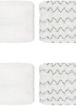 4 Pack Steam Mop Pads for Bissell Symphony 1252 1606670 1543 1652 1132 1530 11326 Vacuum and Steam Mop, Bissell 2747A Replacement Pads, Bissel Symphony Pet Mop Pads, Microfiber Washable & Reusable
