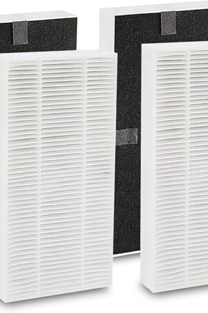 4 Pack for Febreze Air purifier Filter Replacement Dual Action HEPA-Type FRF102B, Models FHT170, FHT180, FHT190 and Fit for Honeywell HEPAClean U Filter HRF201B, Models HHT270, HHT290