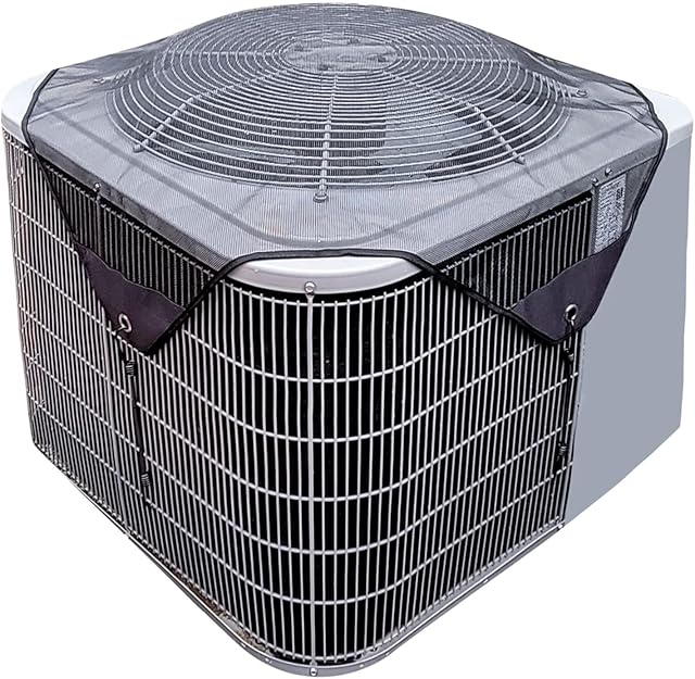 Air Conditioner Covers for Outside Units Central Ac Cover Leaf Guard Heavy Duty Mesh AC Defender for Outdoor Square Units, All Season Black( 36 X 36 inch Mesh)