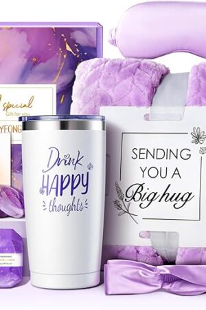 YFONG Gift Baskets for Women, 12-Piece Get Well Soon Gift Box, Lavender Self-Care Package for Mom, Wife, Best Friend, or Sister, Thoughtful Birthday & Thinking of You Gift Set