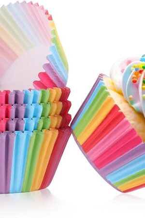Baking Cups, 100 pieces Paper Muffin Wrappers Nonstick Muffin Molds Baking Cup Holders for Wedding, Birthday, Baby Shower or Holiday Party