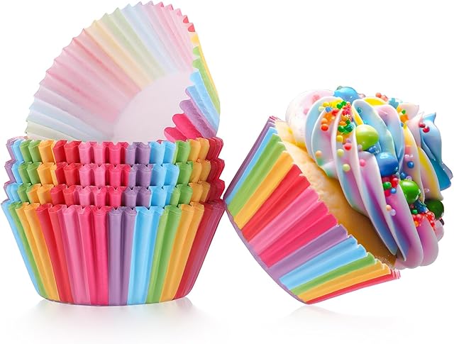 Baking Cups, 100 pieces Paper Muffin Wrappers Nonstick Muffin Molds Baking Cup Holders for Wedding, Birthday, Baby Shower or Holiday Party