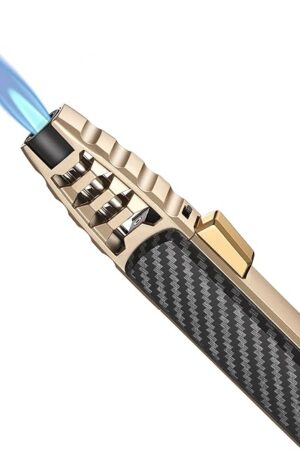 Butane Torch Lighter, Refillable Kitchen Cooking Torch Windproof Adjustable Flame Solar Beam Torch Blow Torch with Safety Lock for Baking Creme Brulee