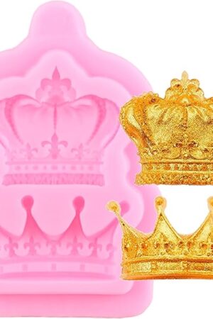 Crown Fondant Molds 3D Crown Chocolate Silicone Molds For Cake Decorating Cupcake Topper Chocolate Gum Paste Polymer Clay
