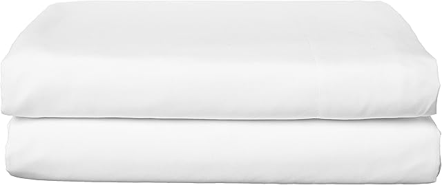 Elegant Comfort Premium Hotel Quality 1-Piece Flat Sheet, Luxury & Softest 1500 Thread Count Egyptian Quality Bedding Flat Sheet, Wrinkle, Stain and Fade Resistant, Queen, White