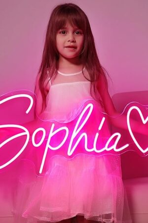 Custom Neon Sign Customizable for Wall Decor, Neon Name Sign Personalized for Birthday Wedding Gifts, LED sign for Bedroom Party Home Business, 10''-55''