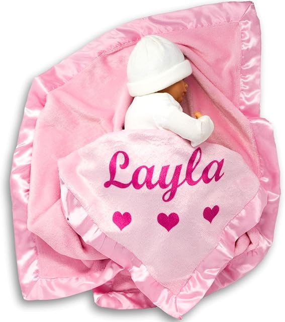 Custom Catch Pink Baby Blanket Newborn