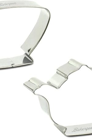 Bakerpan Stainless Steel Cookie Cutter Tea Pot & Cup Set