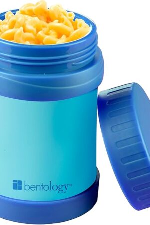 Bentology Stainless Steel Insulated 13oz Lunch Jar for Kids - Large Leak-Proof thermos Storage for Hot or Cold Food, Soups, Liquids w Wide Mouth- BPA Free for Back to School Lunch Boxes, Bags