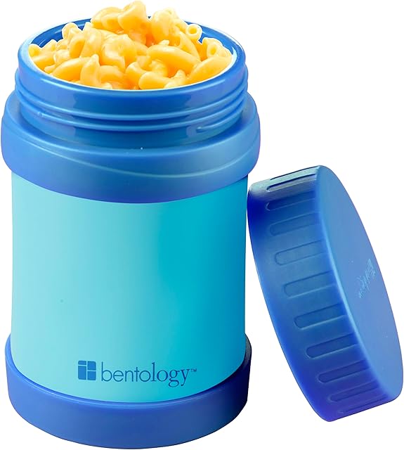 Bentology Stainless Steel Insulated 13oz Lunch Jar for Kids - Large Leak-Proof thermos Storage for Hot or Cold Food, Soups, Liquids w Wide Mouth- BPA Free for Back to School Lunch Boxes, Bags