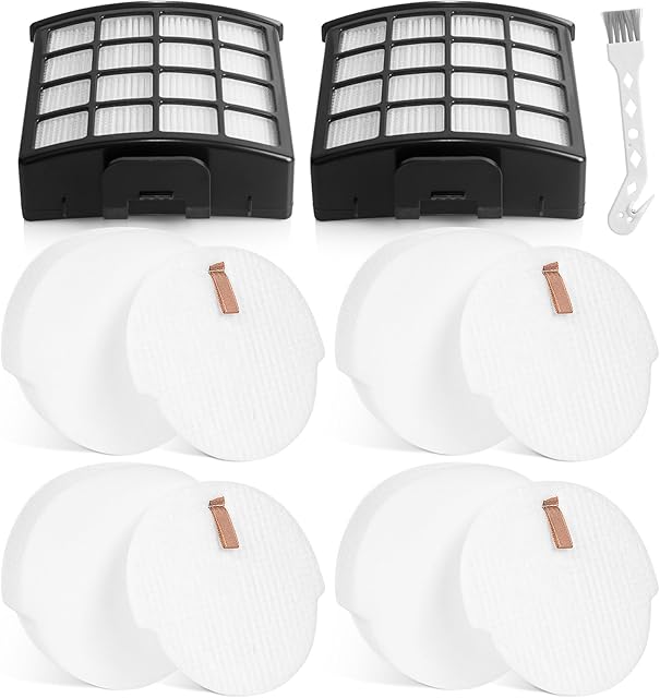 AZ1810 Vacuum Replacement Filters for Shark Vertex Duoclean Upright Cleaner AZ1810, Including 2 HEPA Post Motor Filters, 4 Foam Filters And 4 Felt Filters