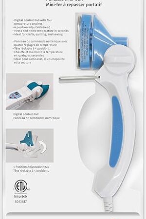 Dritz 29500 Petite Press Portable Mini Iron,White