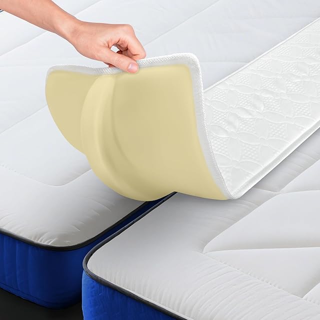 Bed Bridge Twin Size to King Size, Twin to King Converter, Split King Gap Filler for Adjustable Bed, 75" x 12"