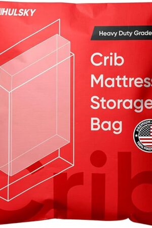 Crib Mattress Storage Bag - Premium Quality - 4 Mil Heavy Duty Bag for Moving and Storage - Waterproof, Dustproof, Tear Resistant - BPA and Phthalate Free
