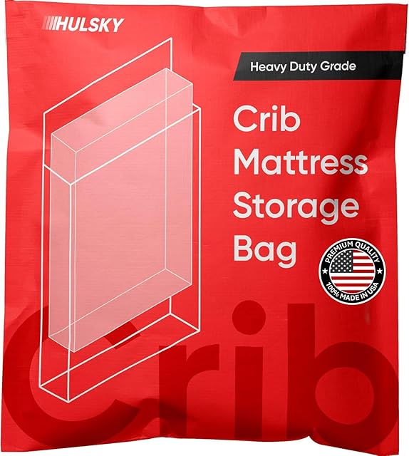 Crib Mattress Storage Bag - Premium Quality - 4 Mil Heavy Duty Bag for Moving and Storage - Waterproof, Dustproof, Tear Resistant - BPA and Phthalate Free