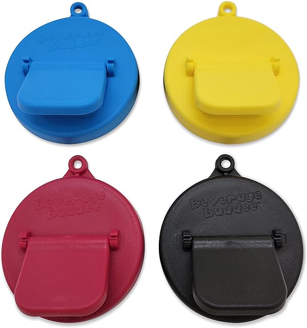 Can Cover - Best Can Cover For Standard Size Soda/Beer/Energy Drink Cans - Made In The USA - BPA-PCB Free - 4 pack (Asst Colors)