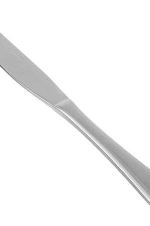 Amazon Basics Stainless Steel Dinner Knives with Round Edge, Dishwasher Safe, Pack of 12, Silver