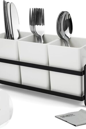 Cutlery Holder Silverware Caddy Utensil Holders 3pcs White