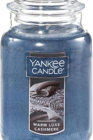 Yankee Candle Warm Luxe Cashmere Scented Classic 22oz Large Jar Single Wick Aromatherapy Candle Over 110 Hours of Burn Time Quality Paraffin Grade Wax Hand Straightened Wick