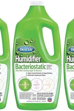 BestAir 3BT-PDQ-6 Original BT Humidifier Bacteriostatic Water Treatment, 32 fl oz, Single Pack of 3, Green