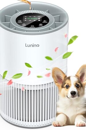 Air Purifiers for Home Large Room up to 1200ft², LUNINO H13 True HEPA Air Purifier for Bedroom with Fragrance Function, Air Quality Sensor, Sleep Mode, Air Cleaner for Pet Dander, Odor, Dust, Smoke